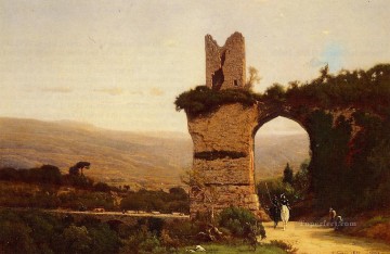  Inness Pintura - El comienzo de la Galería también conocida como Roma, el paisaje de la Vía Apia, el paisaje tonalista de George Inness